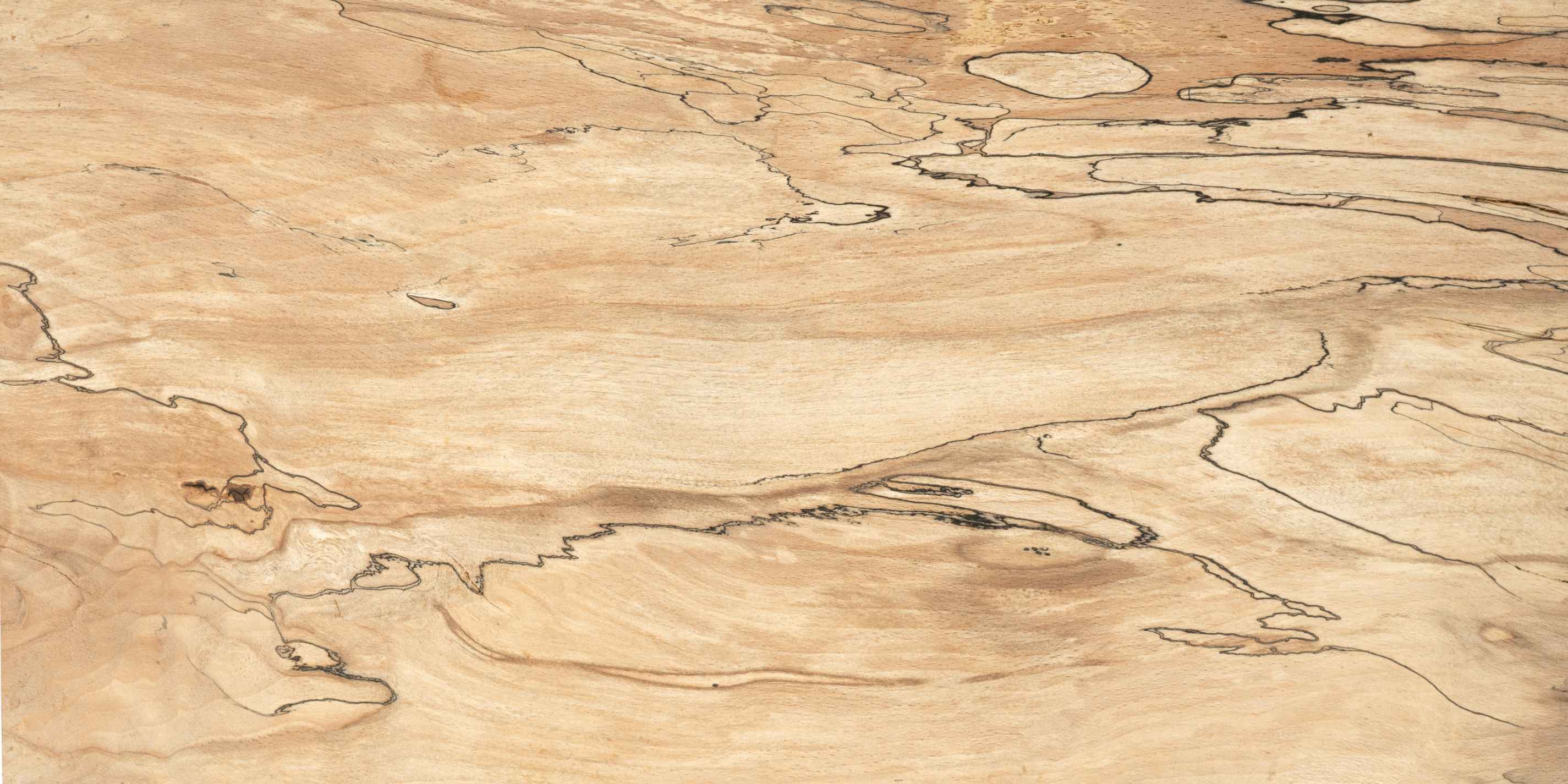 Beech wood board close up showing spalted grain