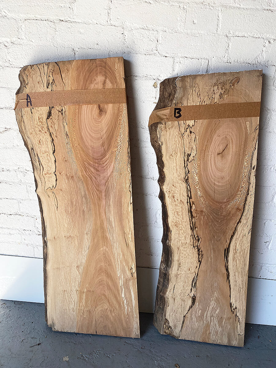 London Plane - Spalted Bookmatched Pair