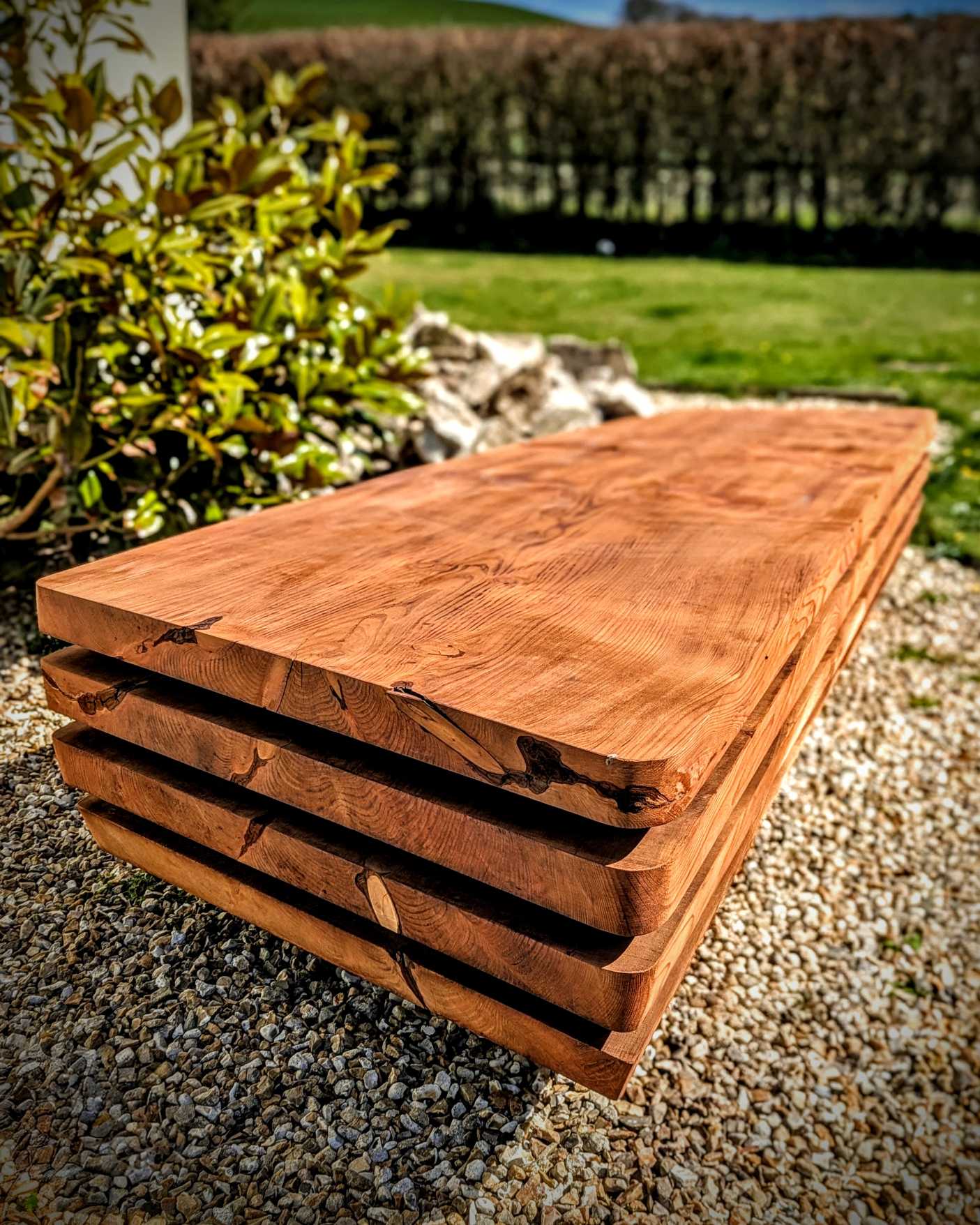 Sequoia bench for display at Chelsea Flower Show