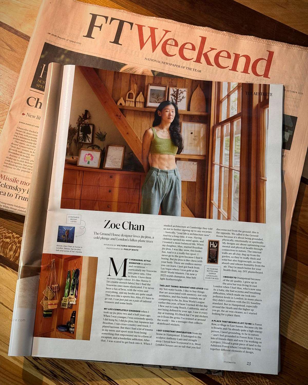 Zoe Chan in the FT's HTSI magazine