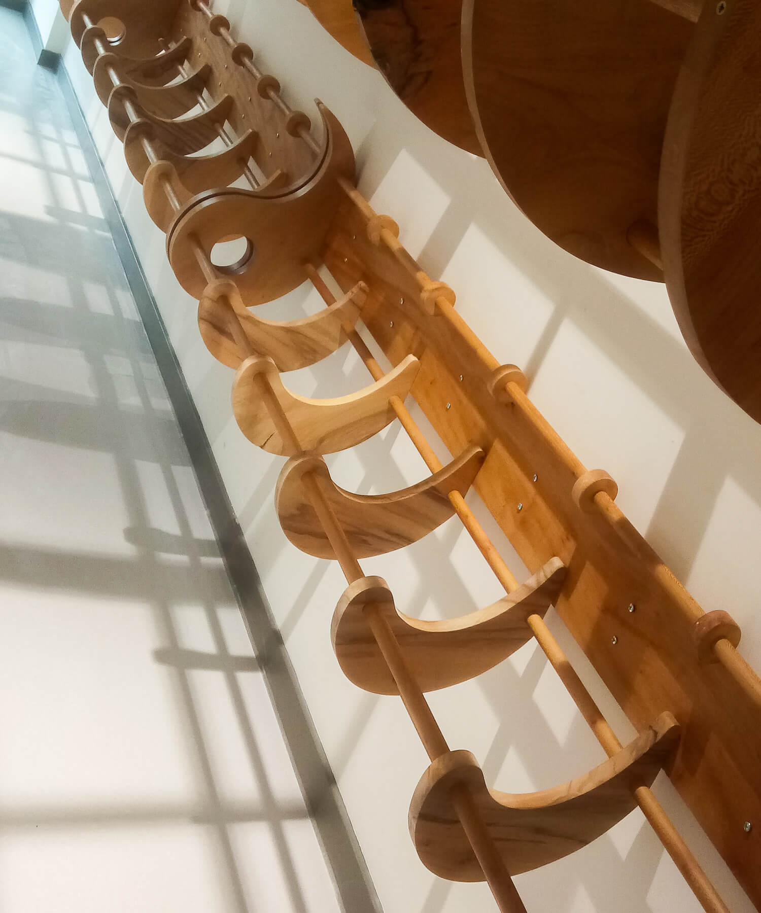 Musical instrument racks made of London plane timber