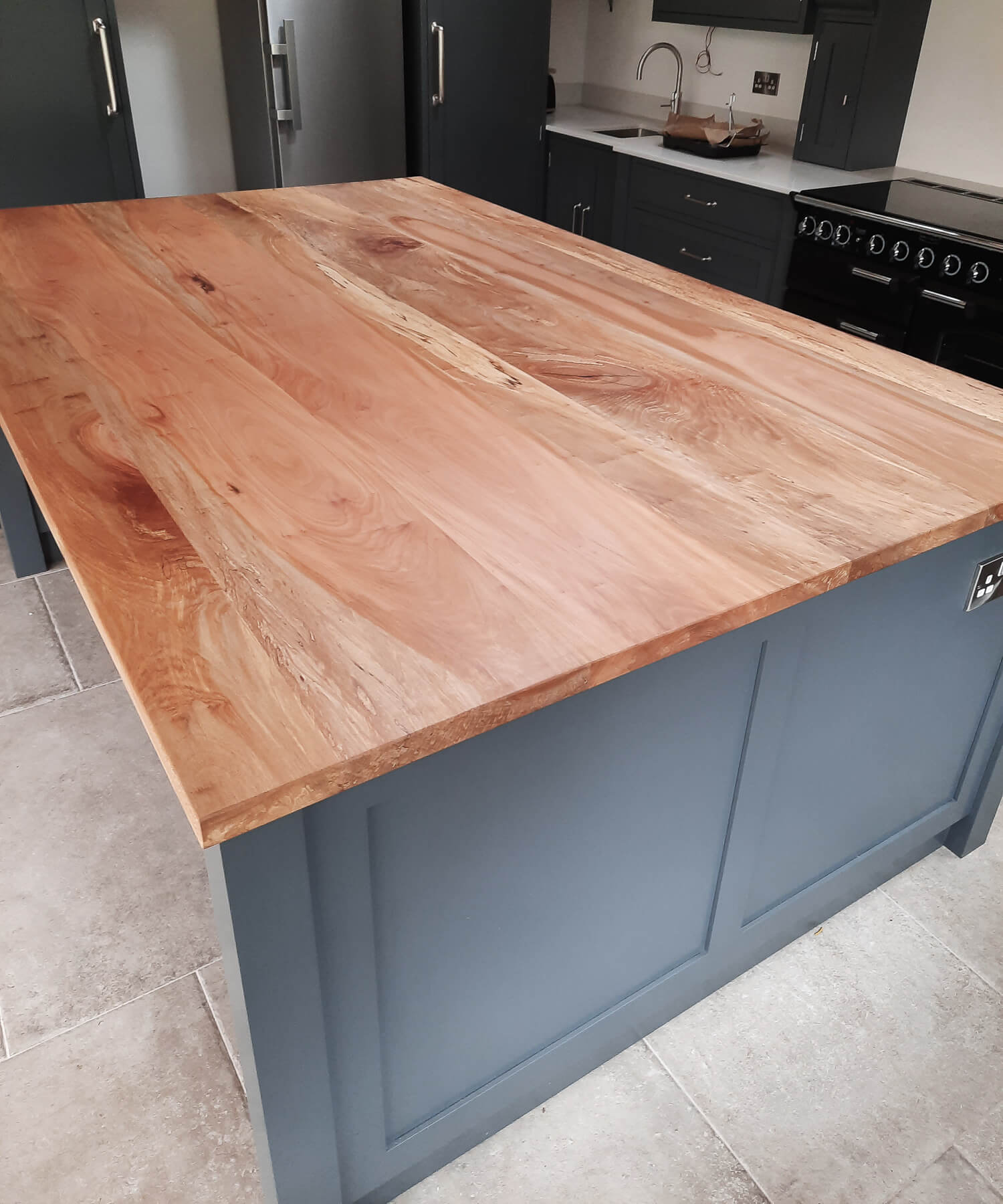 London plane timber kitchen island