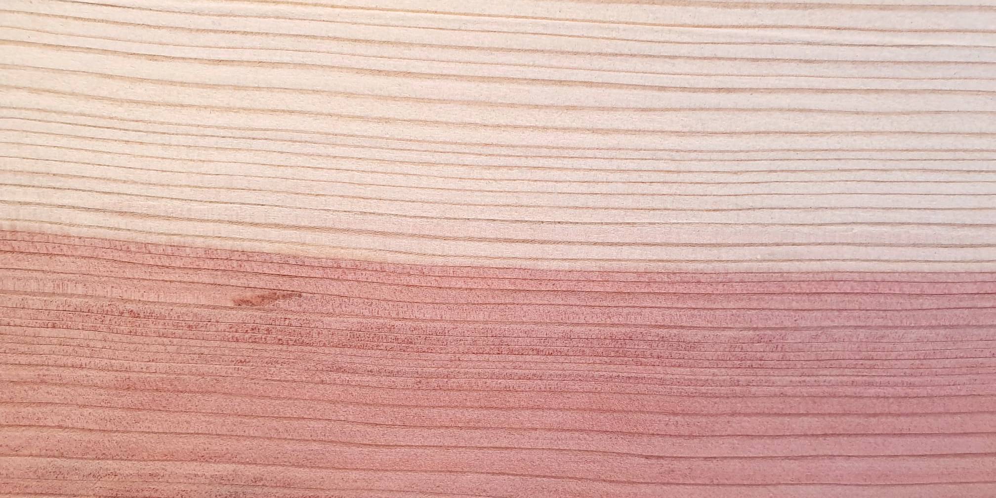 Close up of sequoia wood board grain 