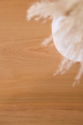 The Highgate cedar table overhead view