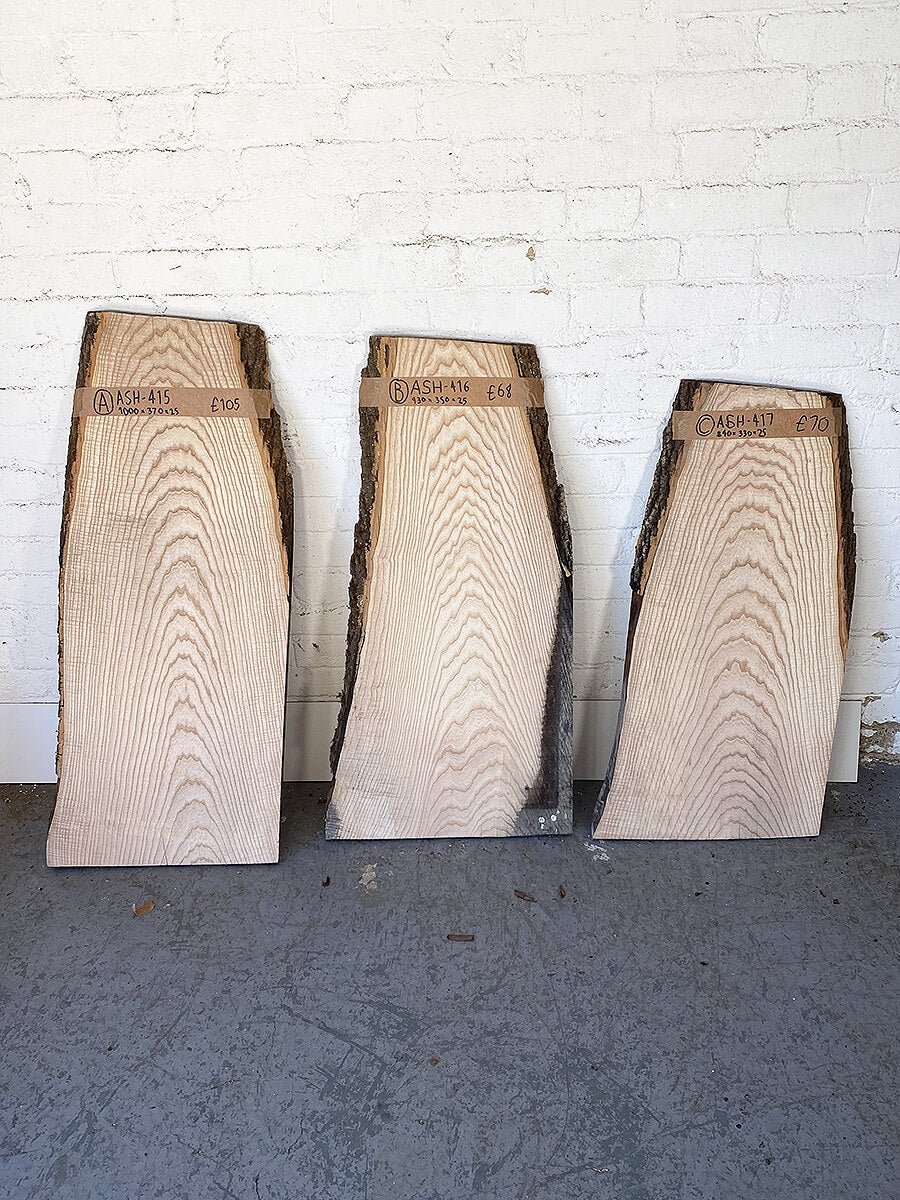 Ash - Live Edge Boards | Chatoyancy Shimmer Grain Pattern
