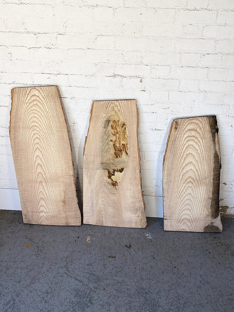 Ash - Live Edge Boards | Chatoyancy Shimmer Grain Pattern